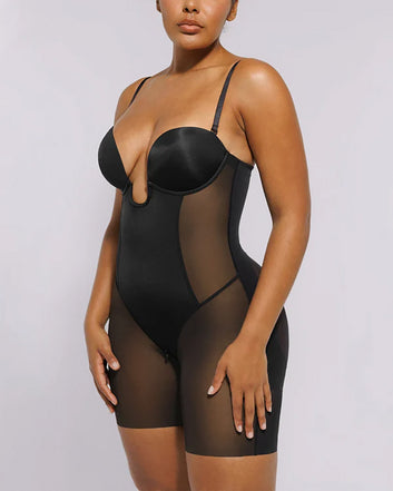 Silk Shape™ MeshSmooth-Deep Plunge Bodysuit