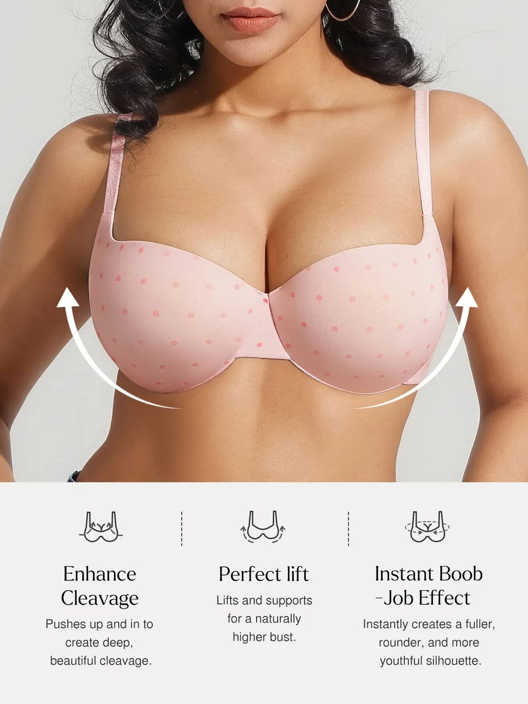 Seamless Balconette Push-Up T-Shirt Bra