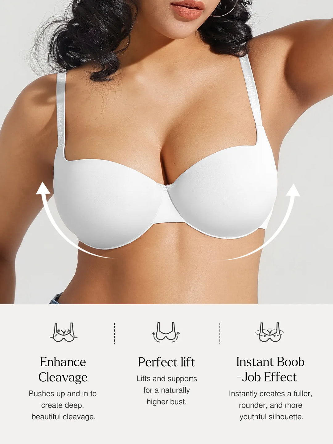 Seamless Balconette Push-Up T-Shirt Bra