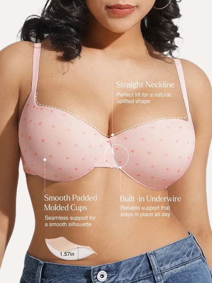 Seamless Balconette Push-Up T-Shirt Bra