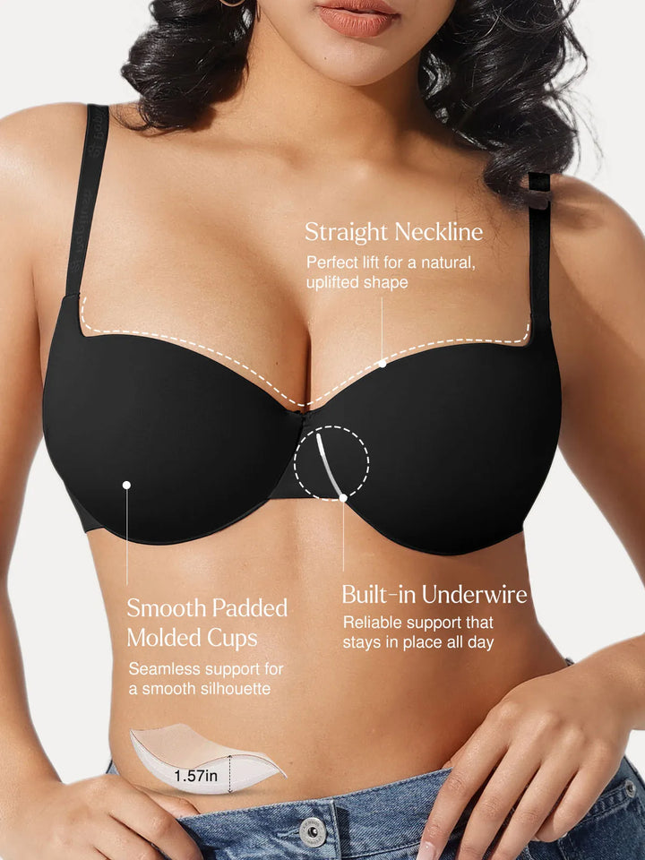 Seamless Balconette Push-Up T-Shirt Bra