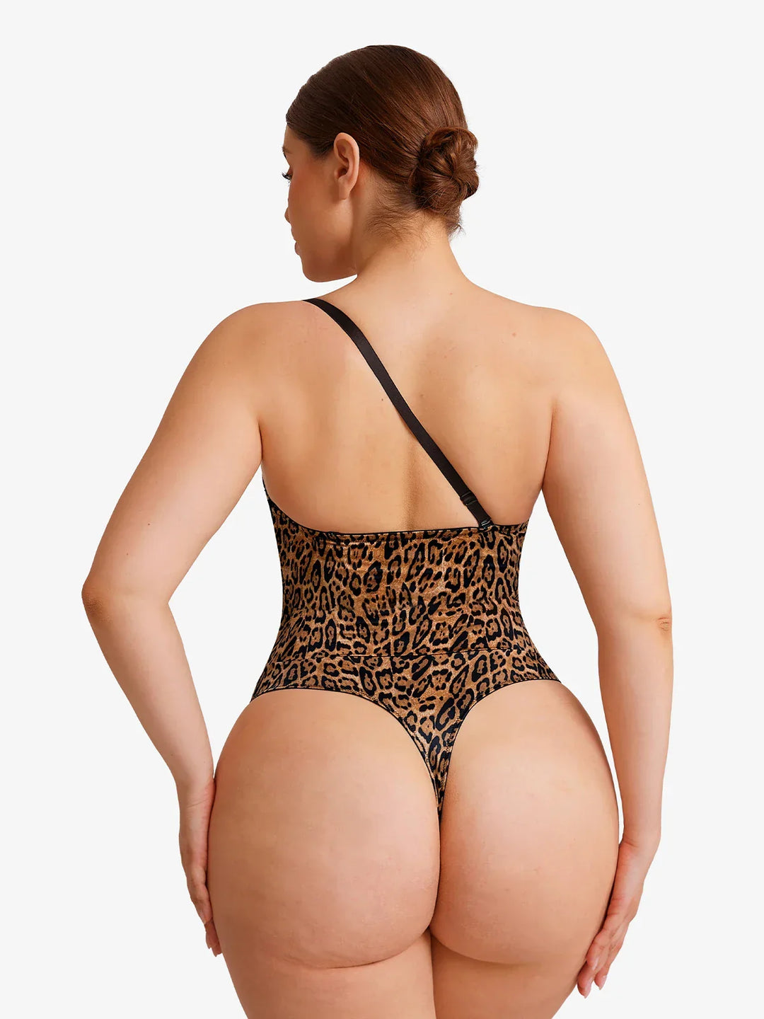 Shapewear Lace-Up Corset Bodysuit with Removable Straps