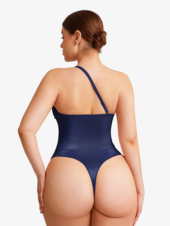 Shapewear Lace-Up Corset Bodysuit with Removable Straps