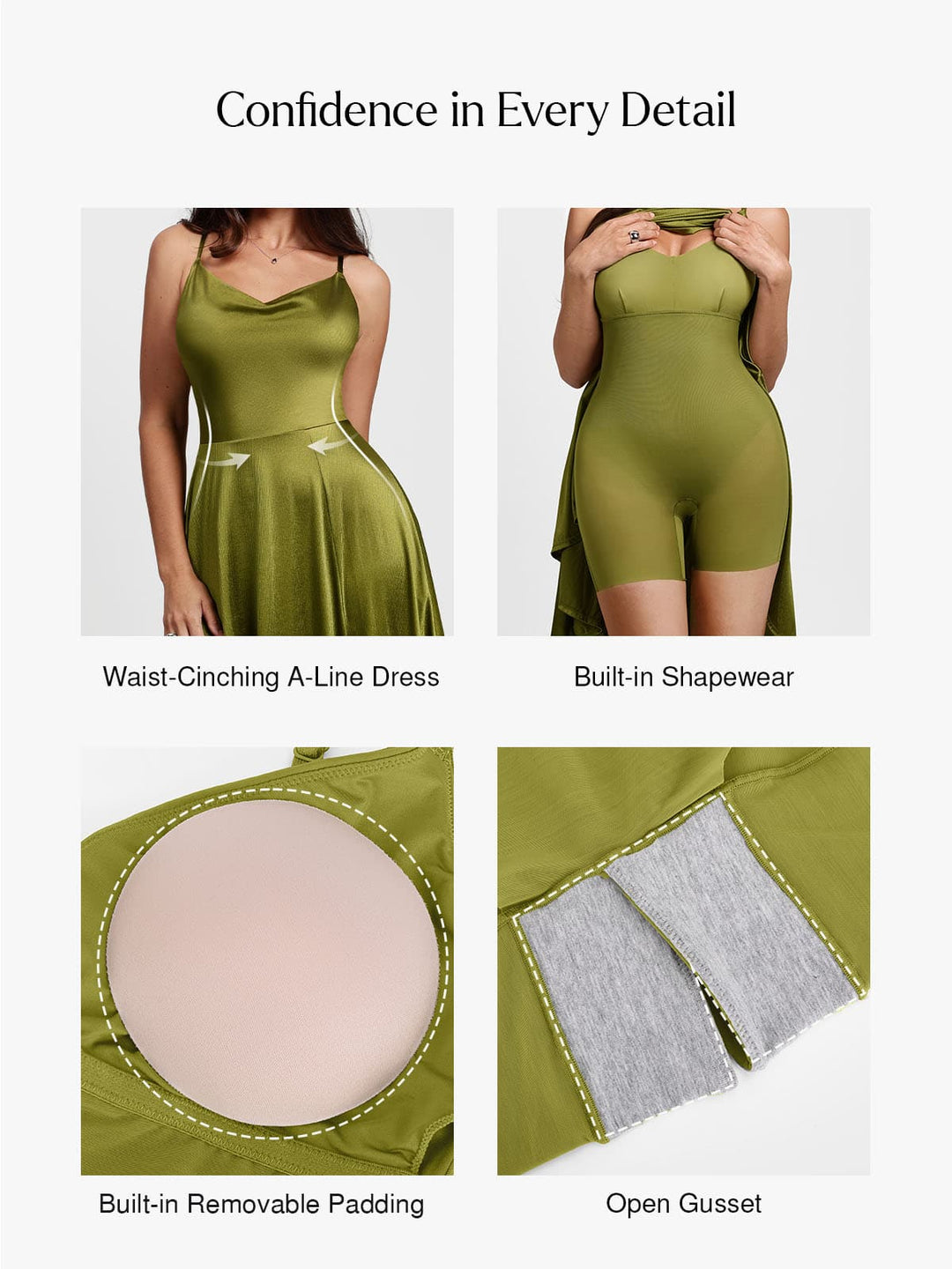 Shapewear Strappy Cowl Neck Fit & Flare Maxi Dress